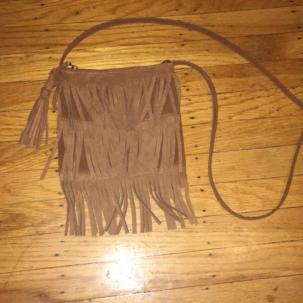 Brown cross body bag